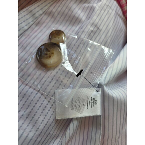 Talbots Plus Petite Pink Linen Gingham Blazer 14wp With Tags - Picture 6 of 7